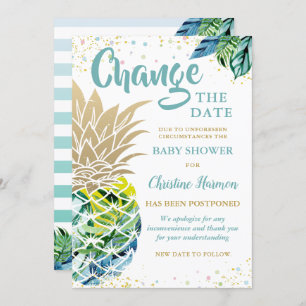Modifier Le Baby shower Date Faire-part Ananas