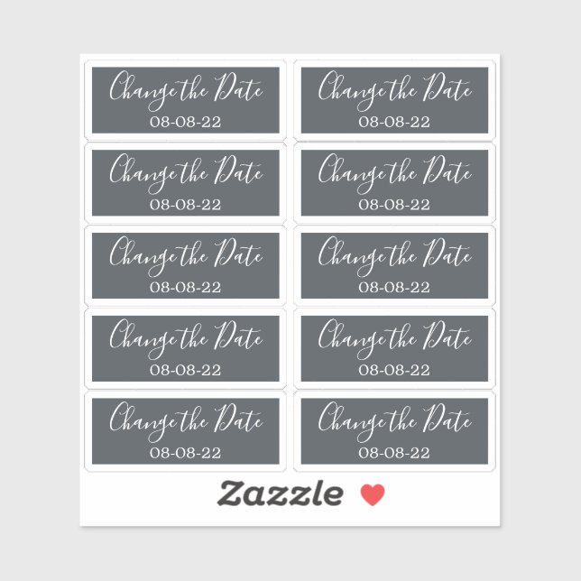 Modifier les étiquettes de mariage de date 0,8 po  (Feuille)