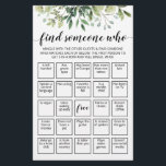 Modifier Trouver Quelqu'Un Qui Joue Bingo jeu<br><div class="desc">Achetez cette carte de jeu à thème verdoyante et profitez d'une qualité supérieure Trouvez l'invité Jeu pour votre événement! Il s'agit d'un modèle de carte,  Vous pouvez personnaliser la carte,  modifier le texte comme vous le souhaitez! Ambiance verdoyante aquarelle.</div>