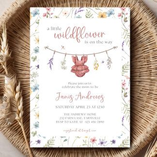 Modifier Une Petite Invitation Baby shower Fleur s