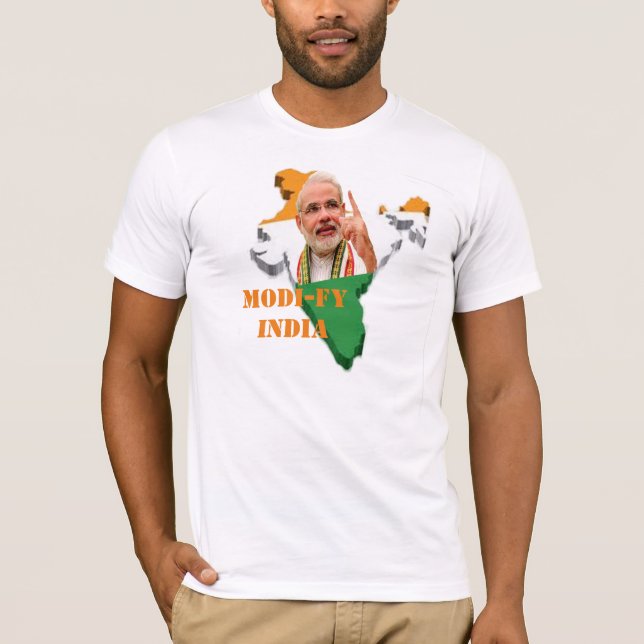 Modifiez l'Inde, T-shirt de Narendra Modi P.M. (Devant)