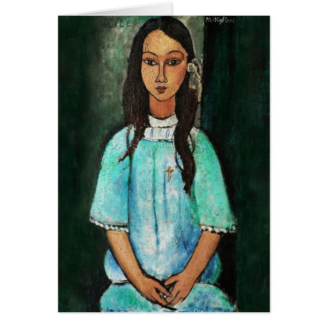 Modigliani Alice Peinture d'Art Vintage (Devant)