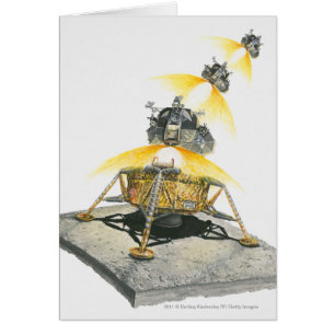 Module d'Apollo 11 Eagle décollant de la lune