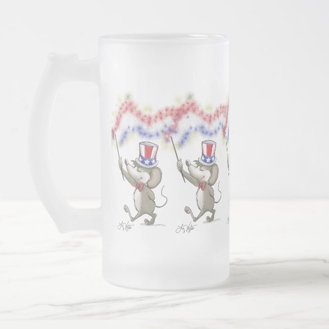 Moe's Happy 4 juillet Night Frosted Beer Mug (Gauche)