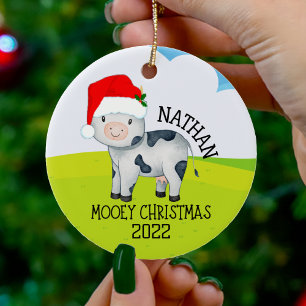 Moey Noël Vache Ornement de Noël pour enfants