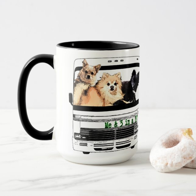 Moi et 3 dans une tasse de café de rv (Avec donut)