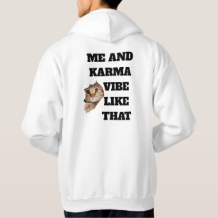 "Moi et Karma" Sweat à Capuche Graphique