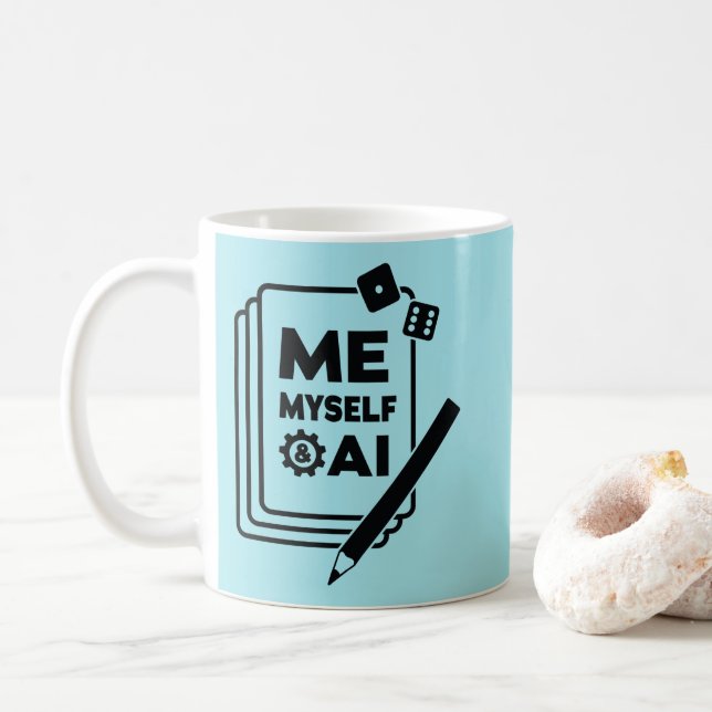 Moi, moi et IA, Black Art Mug (Avec donut)