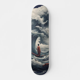 Moine entre une vague déchaînée Skateboard Deck