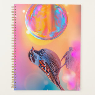Moineau Coloré et Bulle d'Arc-en-Ciel