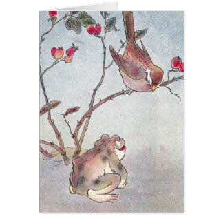 Moineau, crapaud et cynorrhodons