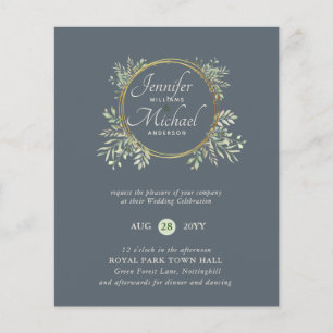 MOINS CHER Faire-part de mariage Verdure Wreath BU