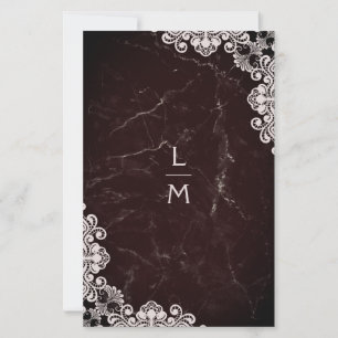 Moins cher Lace effet Classic Initiales Mariage