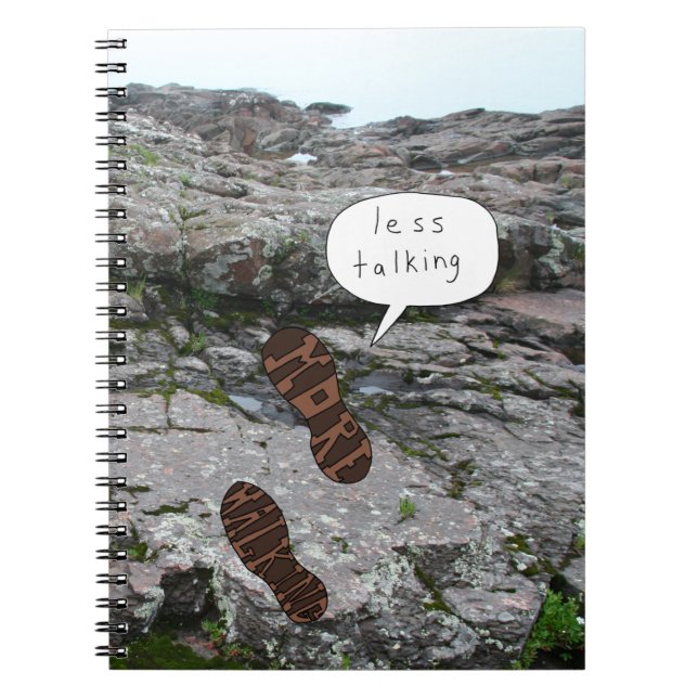 Moins De Parler Plus Marcher carnet Rocky Shore (Devant)