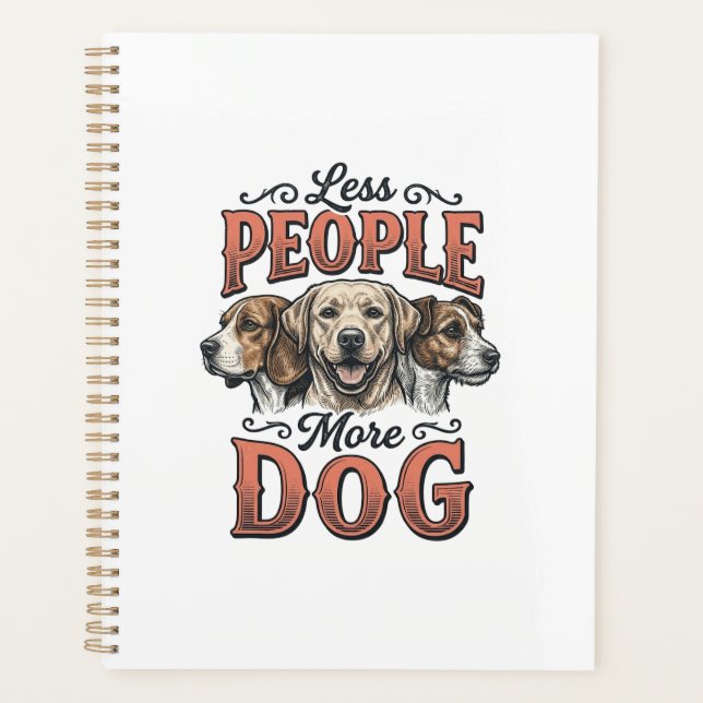 Moins de personnes plus de chien conception vintag (Devant)