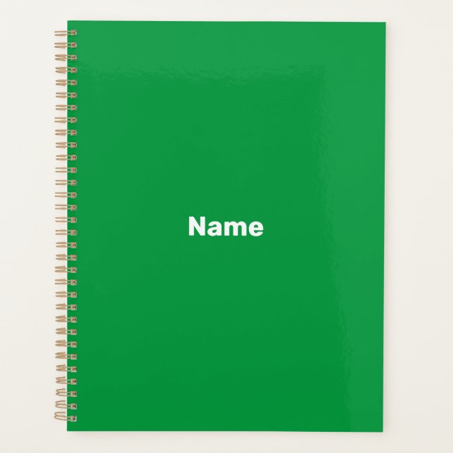 Moins vert nom personnalisé texte année monogramme (Devant)