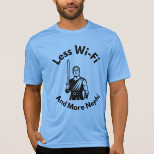 Moins Wi-Fi Plus Nephi LDS T-shirt Homme, Styles