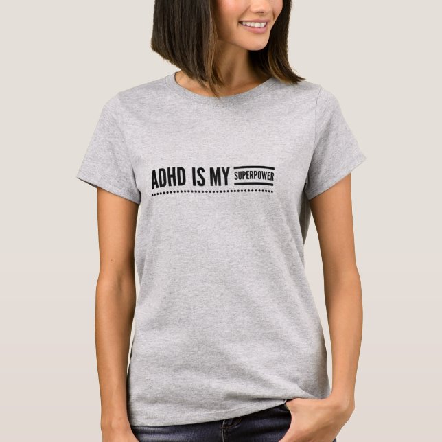 Mois de conscience d'ADHD/ADD, dessus du T-shirt (Devant)