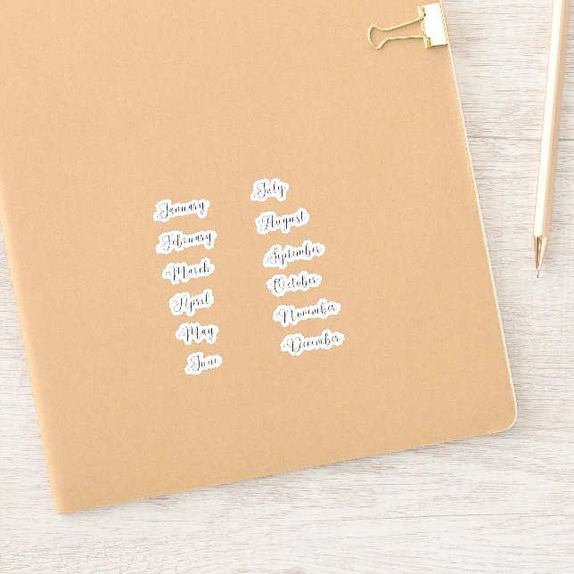 Mois de l'année Sticker Set Curvy (Carnet)