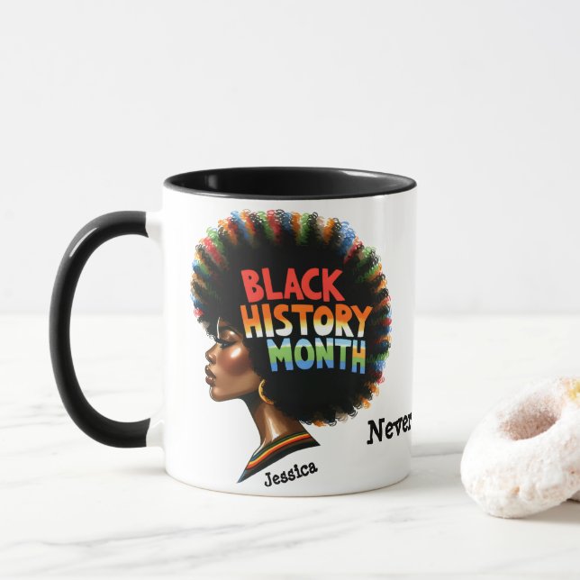 Mois de l'histoire des Noirs Mug café (Avec donut)