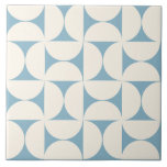 Mois semi-géométriques modernes bleu clair Carreau<br><div class="desc">carrelage bleu clair demi-cercle sont le carrelage mural géométrique parfait ou le carrelage de sol pour votre salle de bain ou la cuisine en arrière. Ce carrelage de couleur marron est une teinte bleu clair avec un demi-cercle crème off pour un décor de maison moderne classique du milieu du siècle...</div>