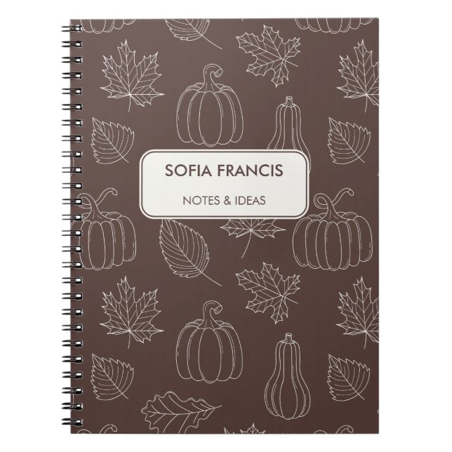 Moisson d'automne Thanksgiving Carnet Spiral (Devant)