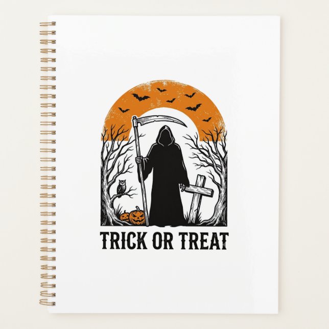 Moissonneur Halloween Trick Or Treat Vintage Épouv (Devant)