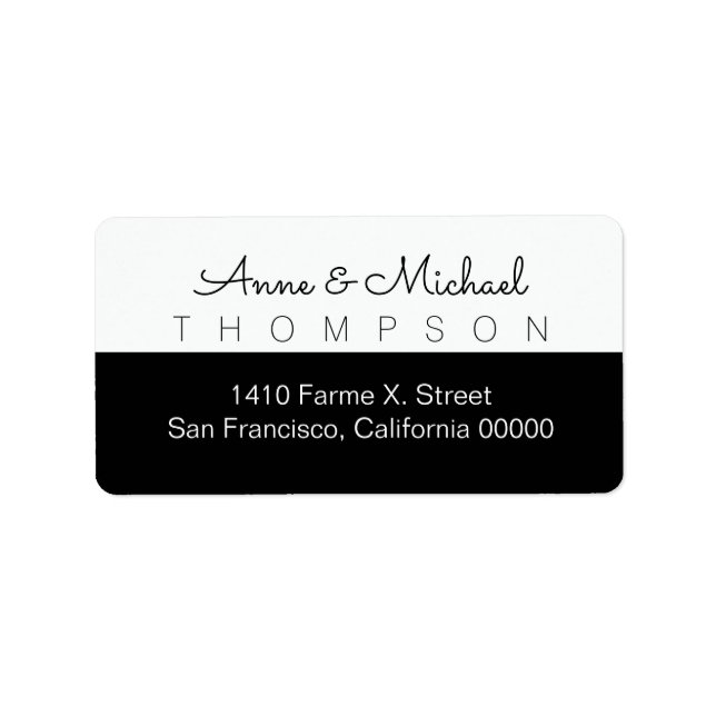 moitié noir moitié blanc étiquette avec des noms d (Devant)