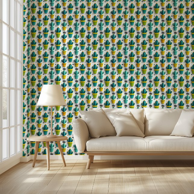 Mojave Bloom Loft | Papier peint désertique cactus (Turn every stay into a colorful desert escape with Mojave Bloom Loft)