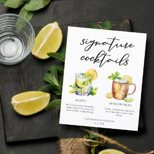 Mojito Moscow Mule Signature Cocktails Menu