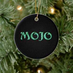 Mojo noir suspendu ornement rond