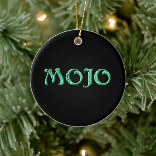 Mojo noir suspendu ornement rond (Arbre)