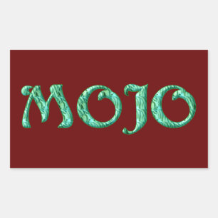 Mojo rouge rectangle stickers