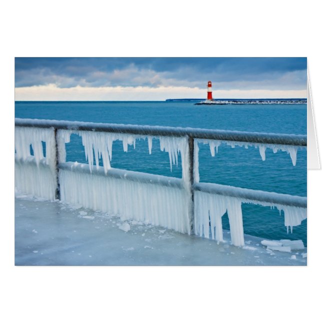 Mole à Warnemuende (Allemagne) en hiver (Devant horizontal)
