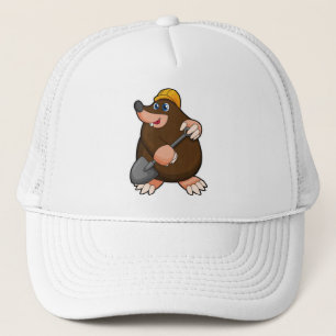 Mole avec lunette et casquette dur