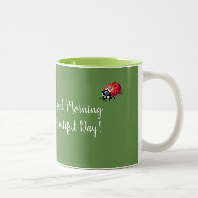 Mole et papillon bonjour Mug (Droit)