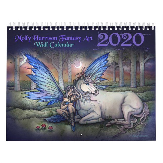 Molly Harrison Imaginaire Art 2020 Calendrier mura (Protection)