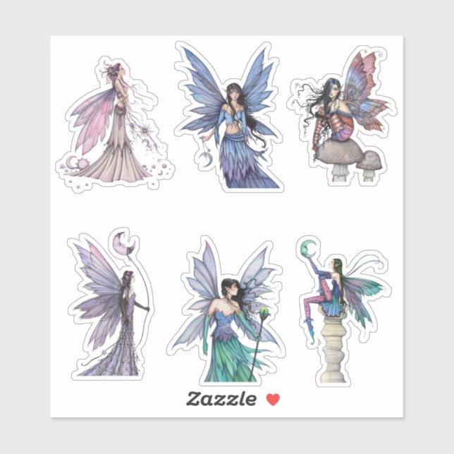 Molly Harrison Stickers Fairy Imaginaire Art Fairi (Feuille)