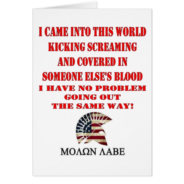 MOLON LABE (Devant)