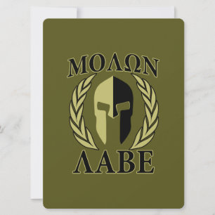 Molon Labe Casque spartiate Laurels Vert olive
