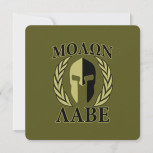 Molon Labe Casque spartiate Laurels Vert olive