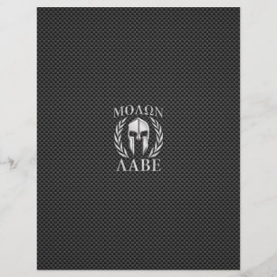 Molon Labe Chrome Spartan Casque sur fibre de carb