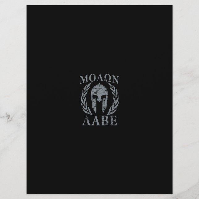 Molon Labe Grunge Armure spartiate (Devant)