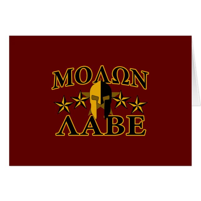 Molon Labe Guerrier spartiate Golden Burgundy (Devant horizontal)