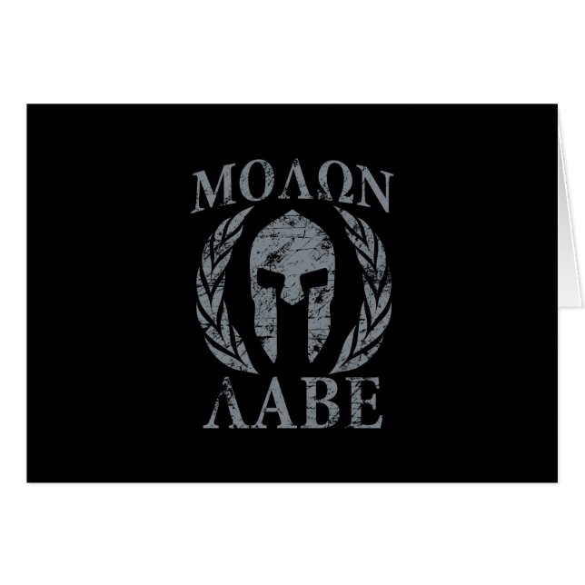 Molon Labe Laurels, guerrier spartiate (Devant horizontal)