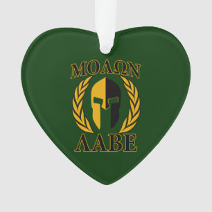 Molon Labe Spartan Mask Laurels sur Green