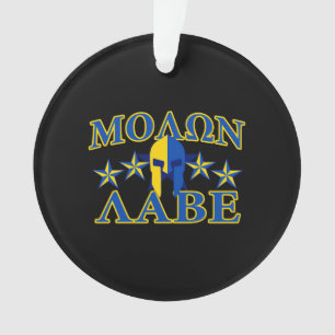 Molon Labe Spartan Warrior 5 étoiles Bleu jaune