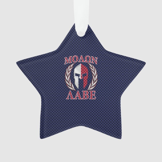Molon Labe Spartan Warrior Carbon Fiber Chrome (devant)