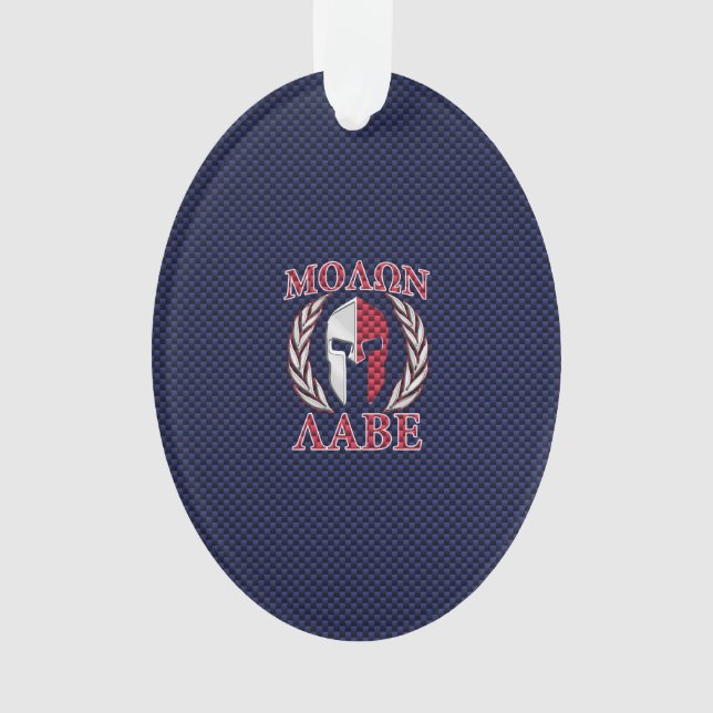 Molon Labe Spartan Warrior Carbon Fiber Chrome (devant)