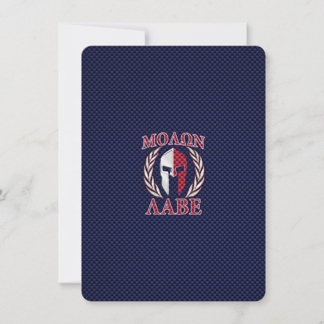 Molon Labe Spartan Warrior Fibre de carbone Impres (Devant)